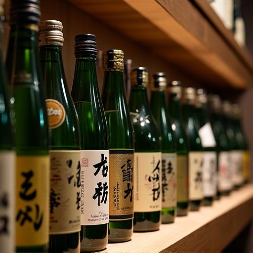 吟醸酒が並ぶセラー